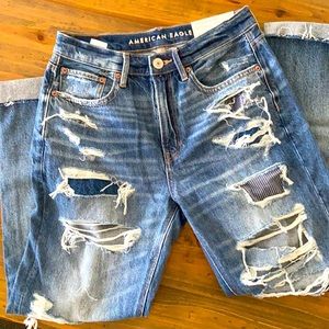 AE 90s Boyfriend Jeans with Patchwork